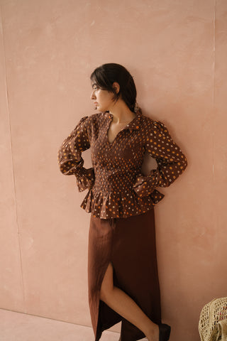 Bandhani smocking top