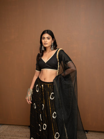 Tie-Dye Lehenga Set