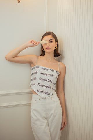 Newspaper Scarf Top
